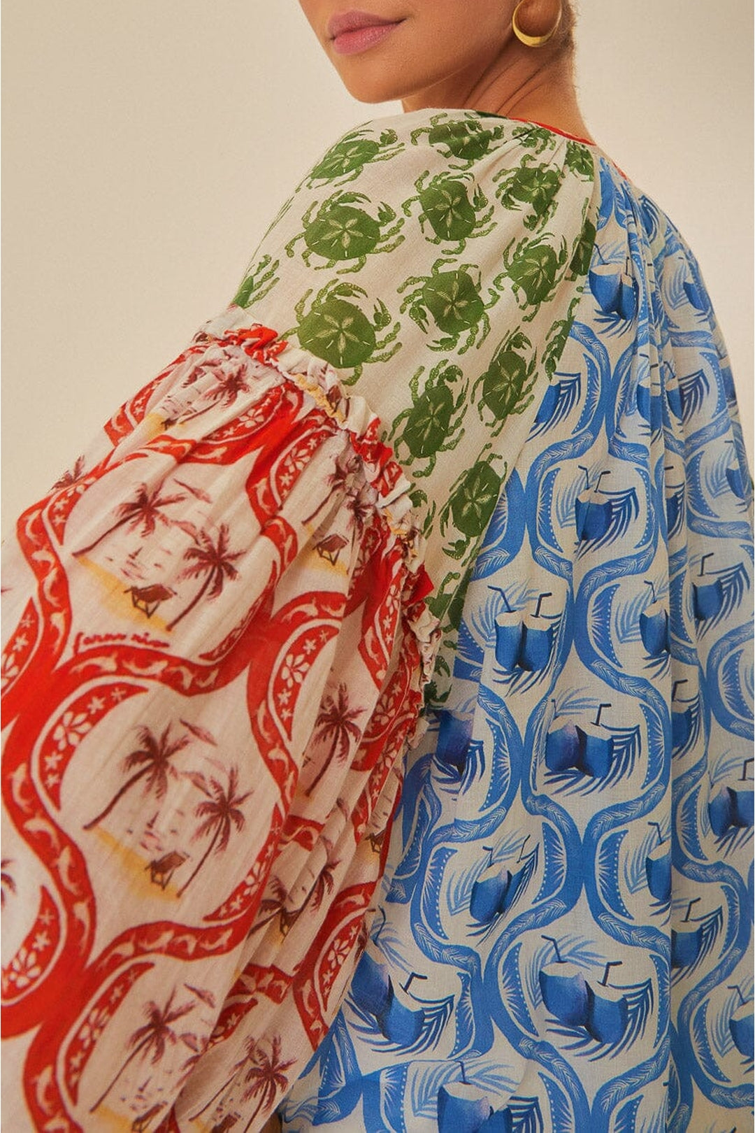 Blouse Estivale en coton - Bleu