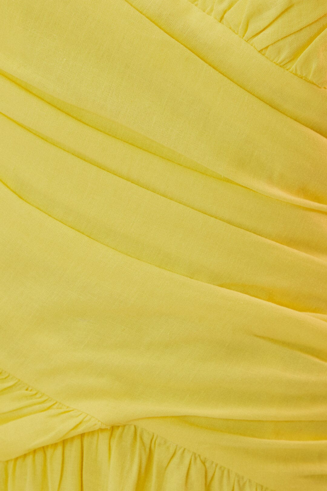 Robe longue à bretelles croisées en lin - Jaune