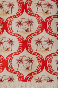 Jupe Summer Beach en lin - Rouge