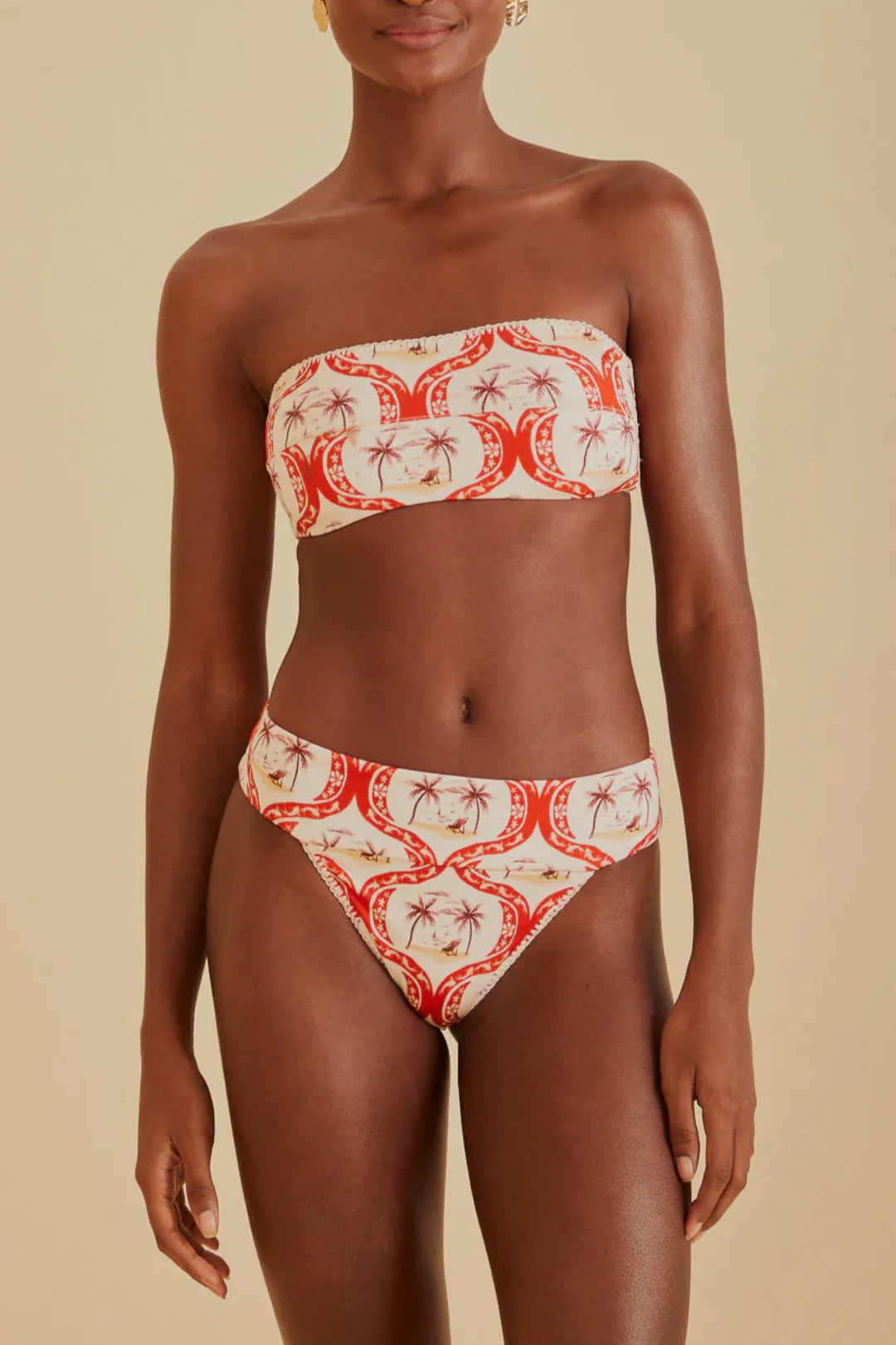 Bas de bikini Summer Beach - Rouge