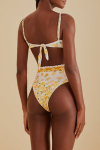 Bas de bikini Azaleia taille haute - Jaune