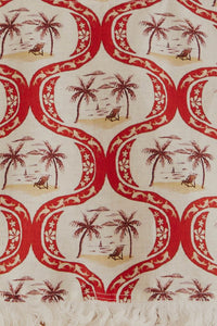Blouse Summer Beach en lin - Rouge