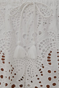 Short Laise en coton - Blanc