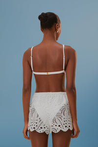 Short Laise en coton - Blanc