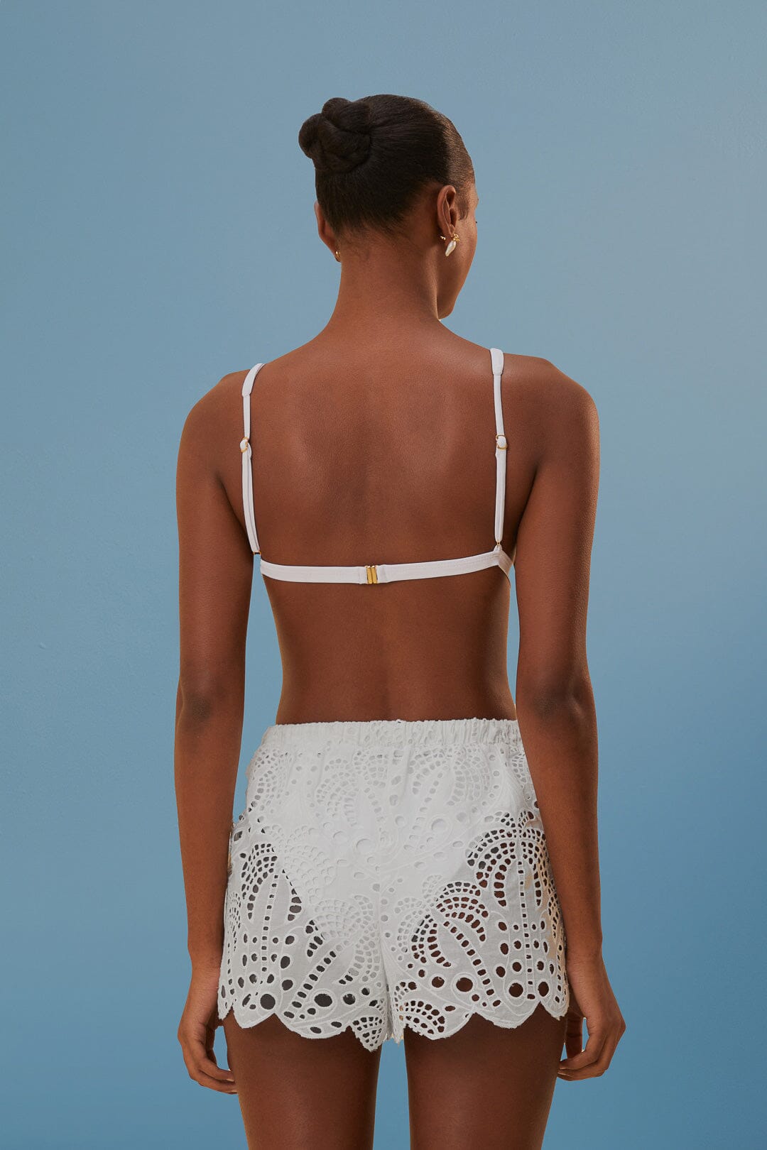 Short Laise en coton - Blanc