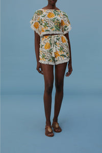 Short Biriba en lin - Jaune