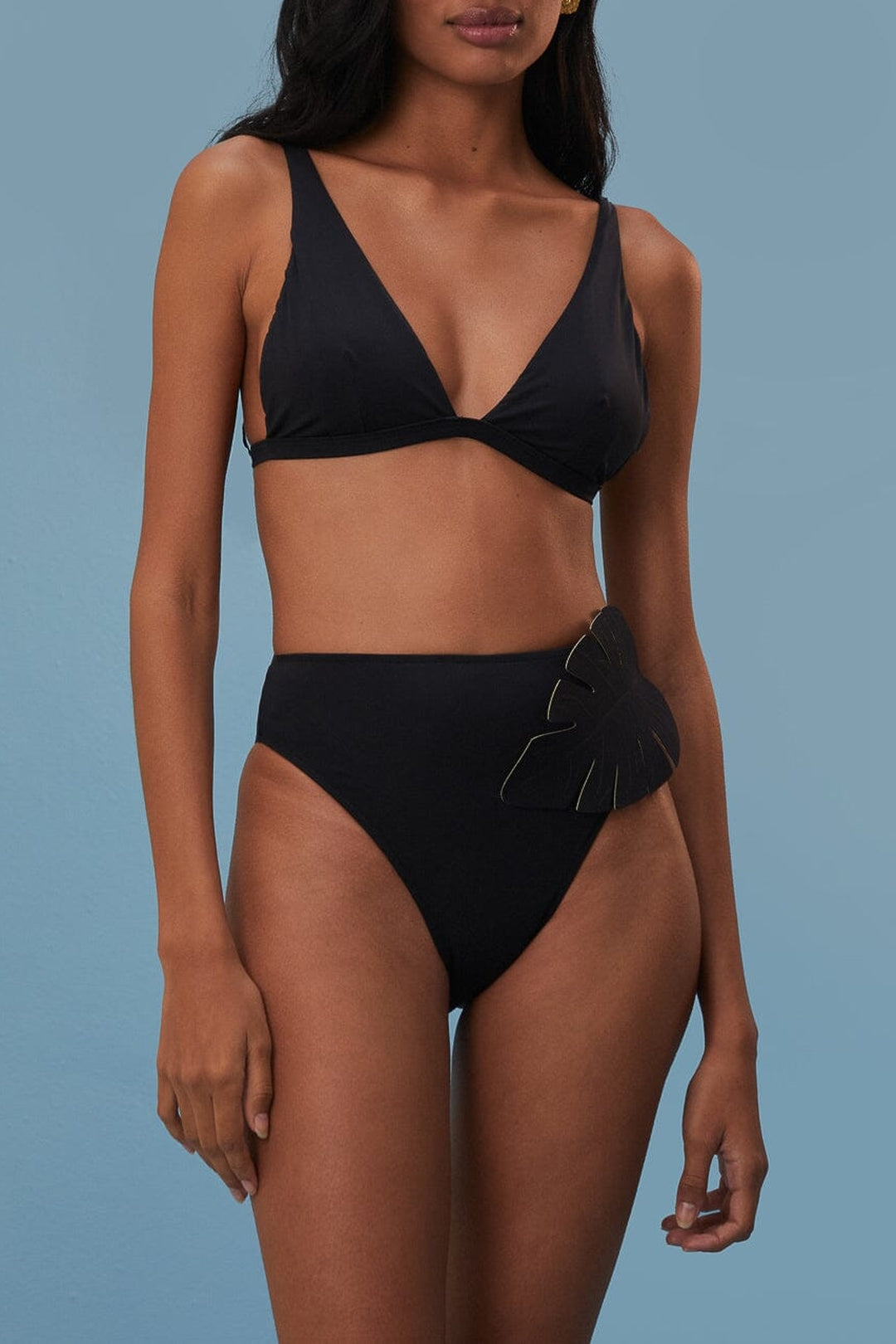 Bas de bikini taille haute - Noir