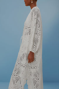 Kimono Laise en coton - Blanc