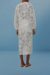Kimono Laise en coton - Blanc