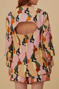 Blazer The Kiss à découpes en coton - Multicolore