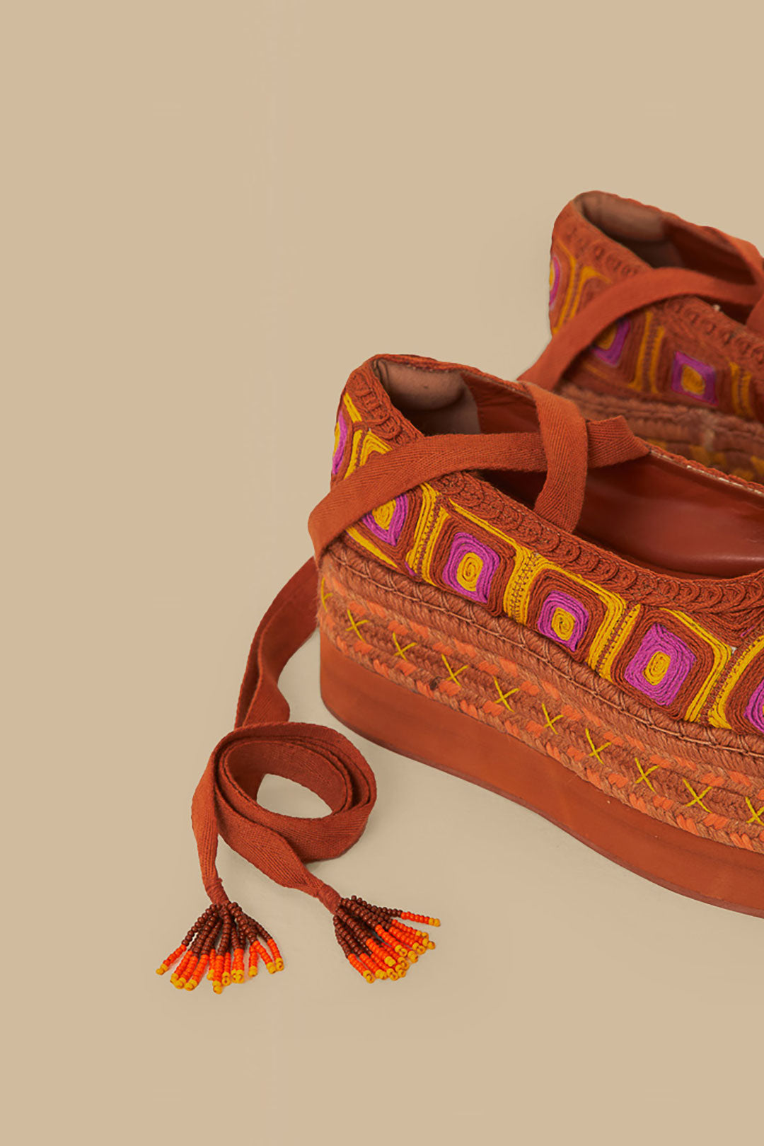 Espadrilles à plateforme - Marron
