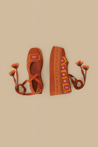 Espadrilles à plateforme - Marron