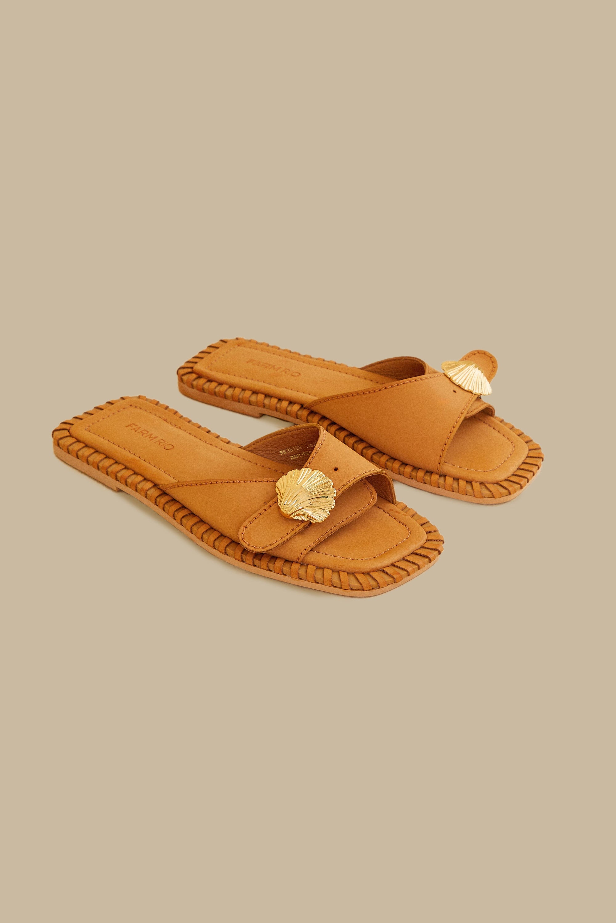 Mules plates Coquillage - Jaune