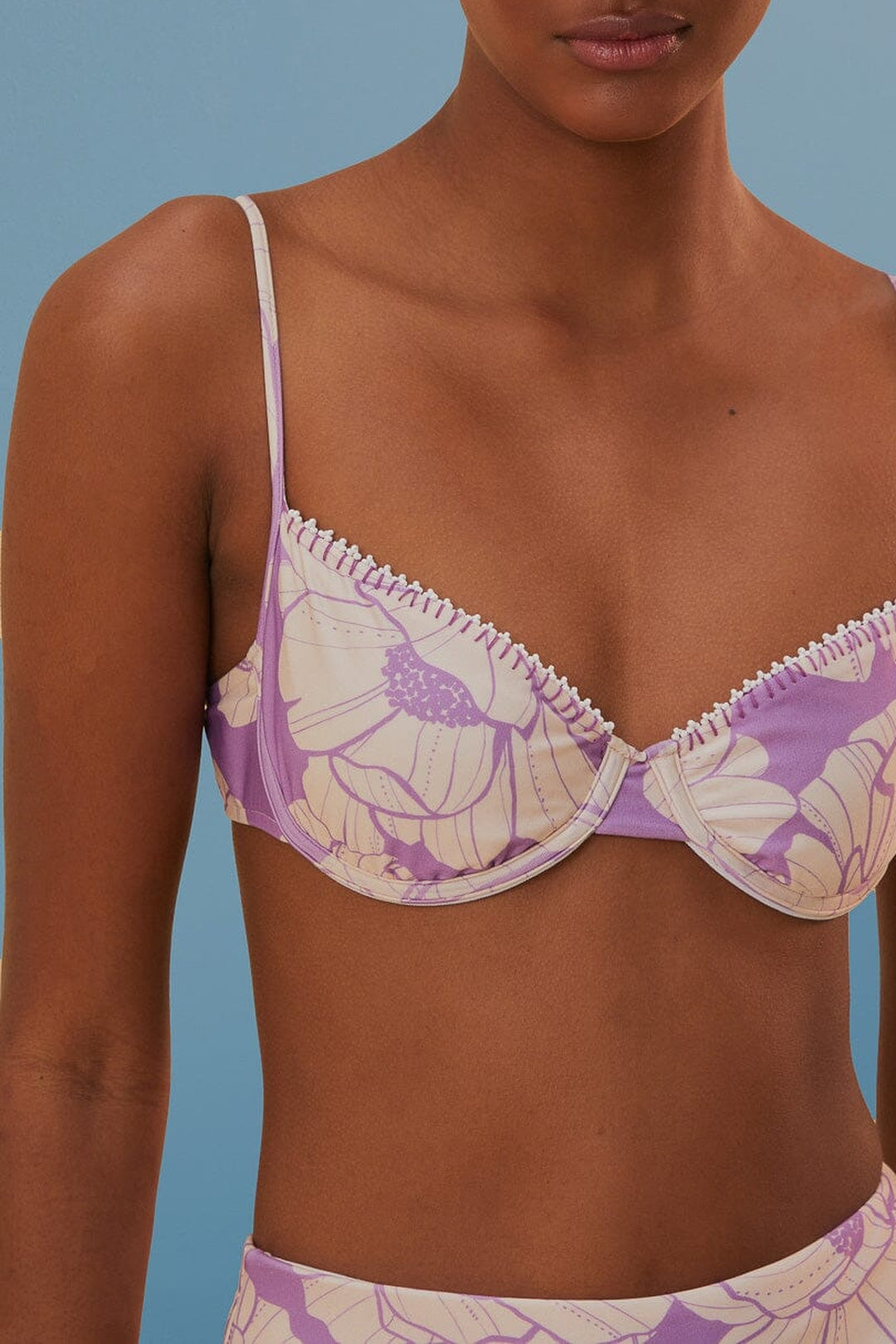 Haut de bikini Paula Floral - Violet