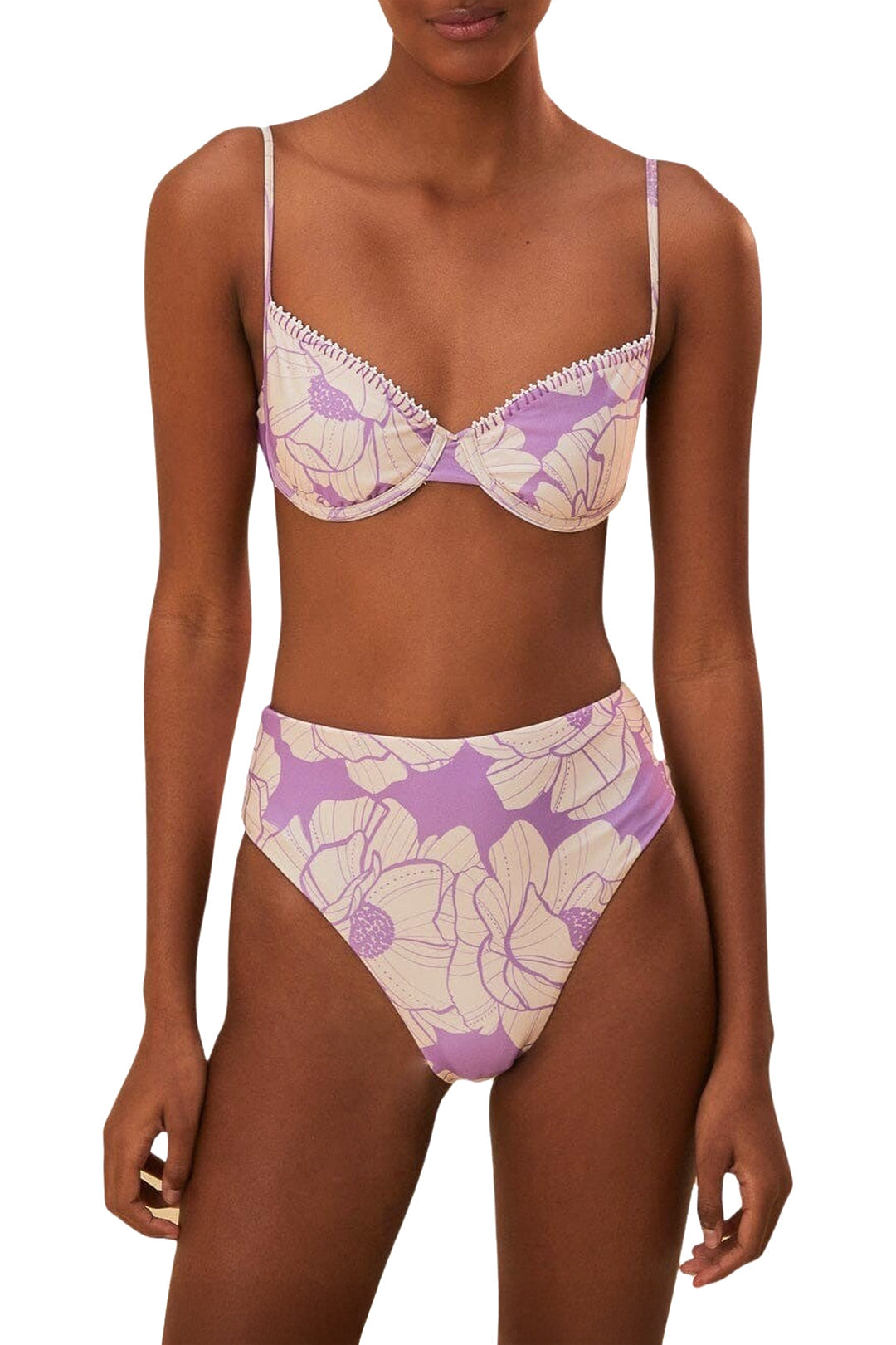 Haut de bikini Paula Floral - Violet