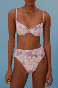 Haut de bikini Paula Floral - Violet