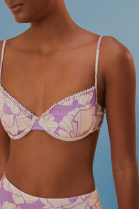 Haut de bikini Paula Floral - Violet