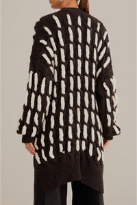 Cardigan texturée en maille - Noir