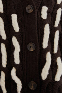 Cardigan texturée en maille - Noir