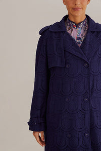 Trenchcoat Pineapple à œillets en coton - Noir