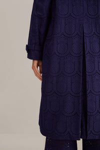 Trenchcoat Pineapple à œillets en coton - Noir