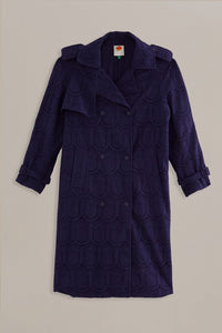 Trenchcoat Pineapple à œillets en coton - Noir