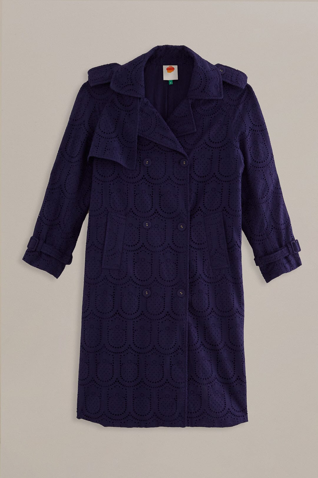 Trenchcoat Pineapple à œillets en coton - Noir