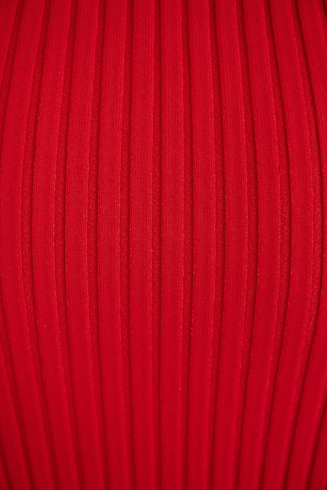 Robe midi en maille - Rouge