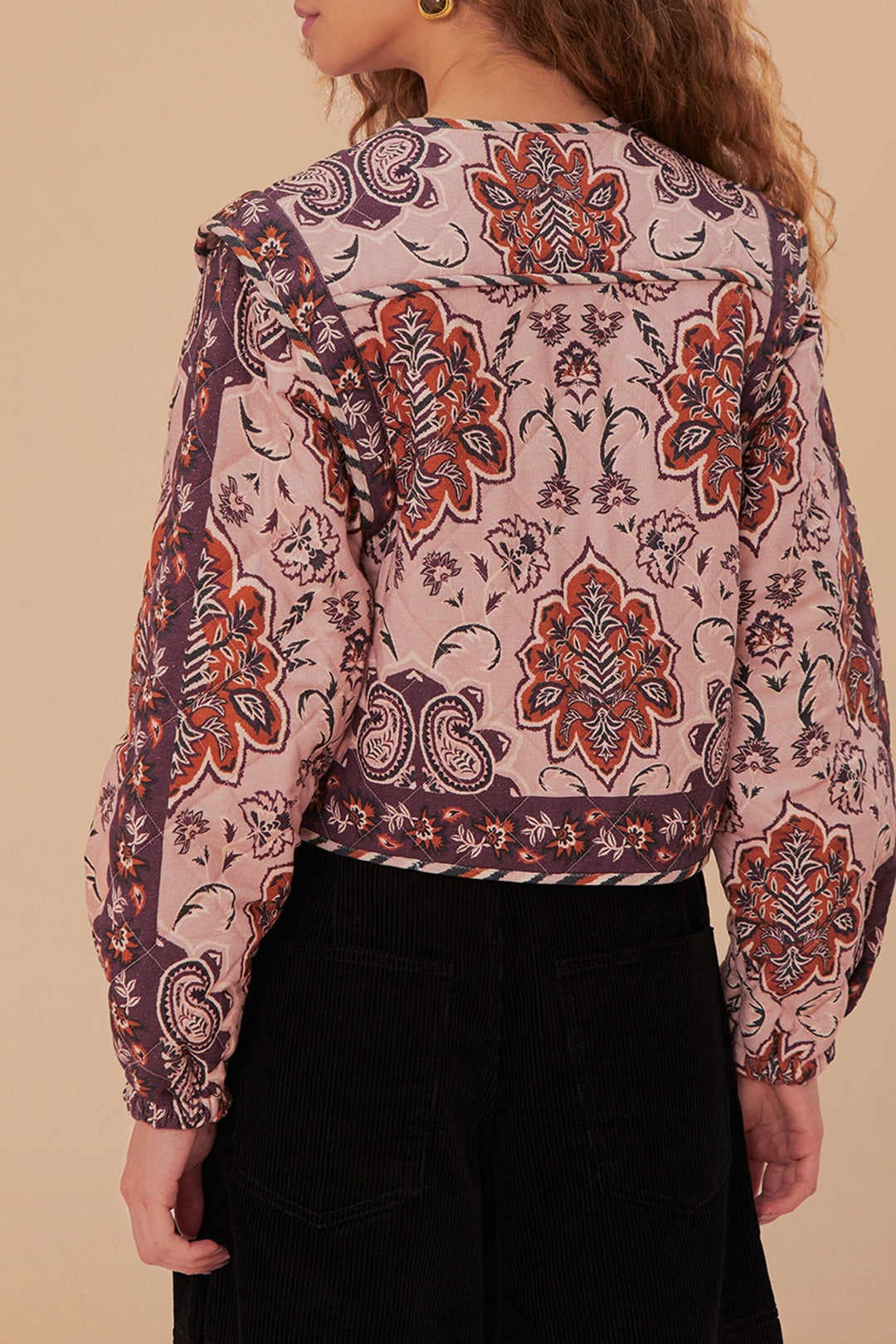 Veste longue Glamour en coton - Bordeaux