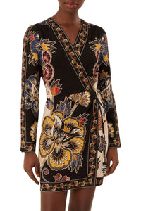 Robe courte à manches longues - Noir
