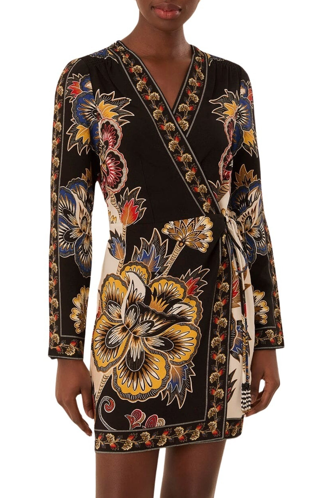 Robe courte à manches longues - Noir