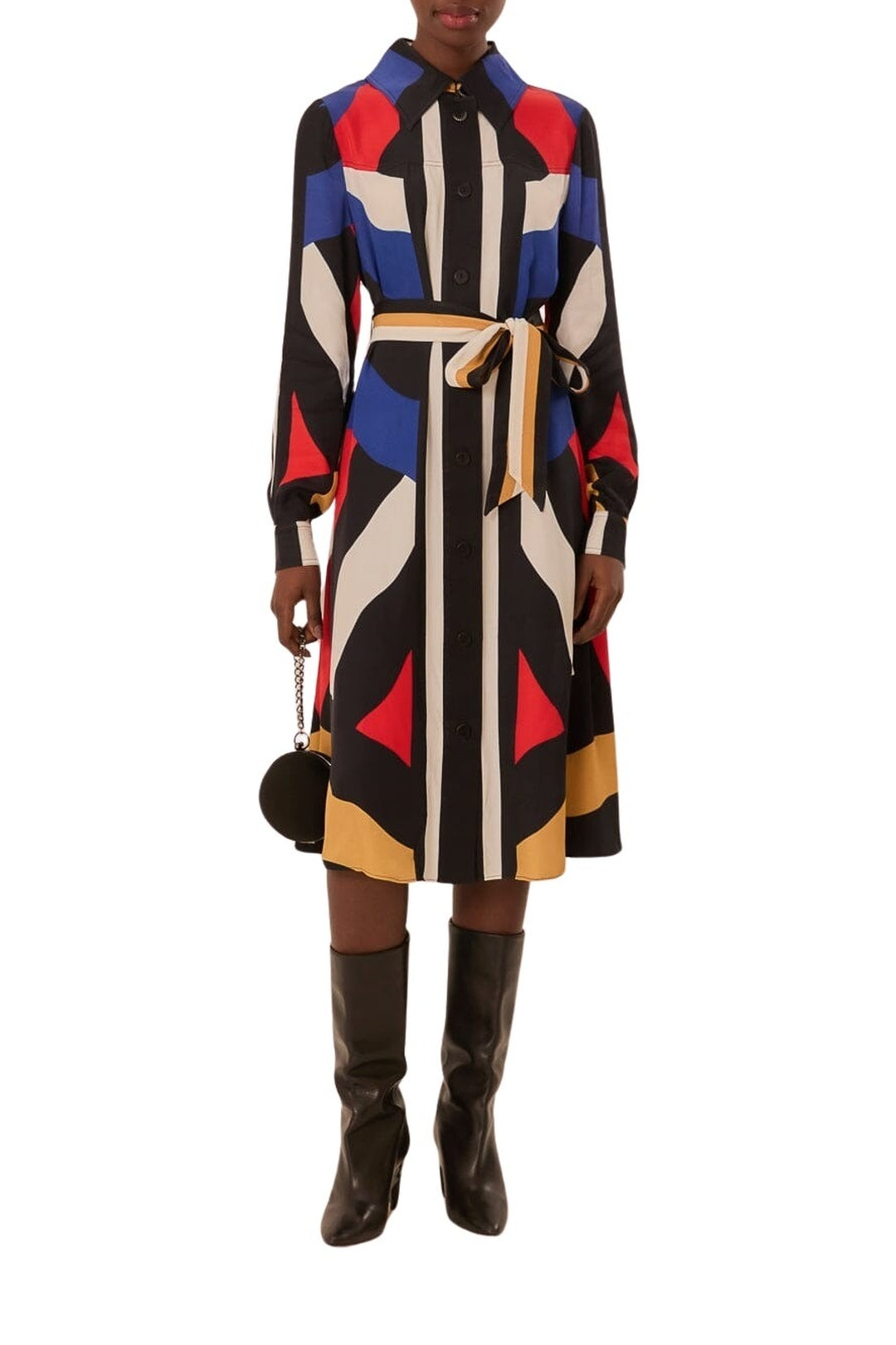 Robe midi chemise Amanda à rayures - Multicolore