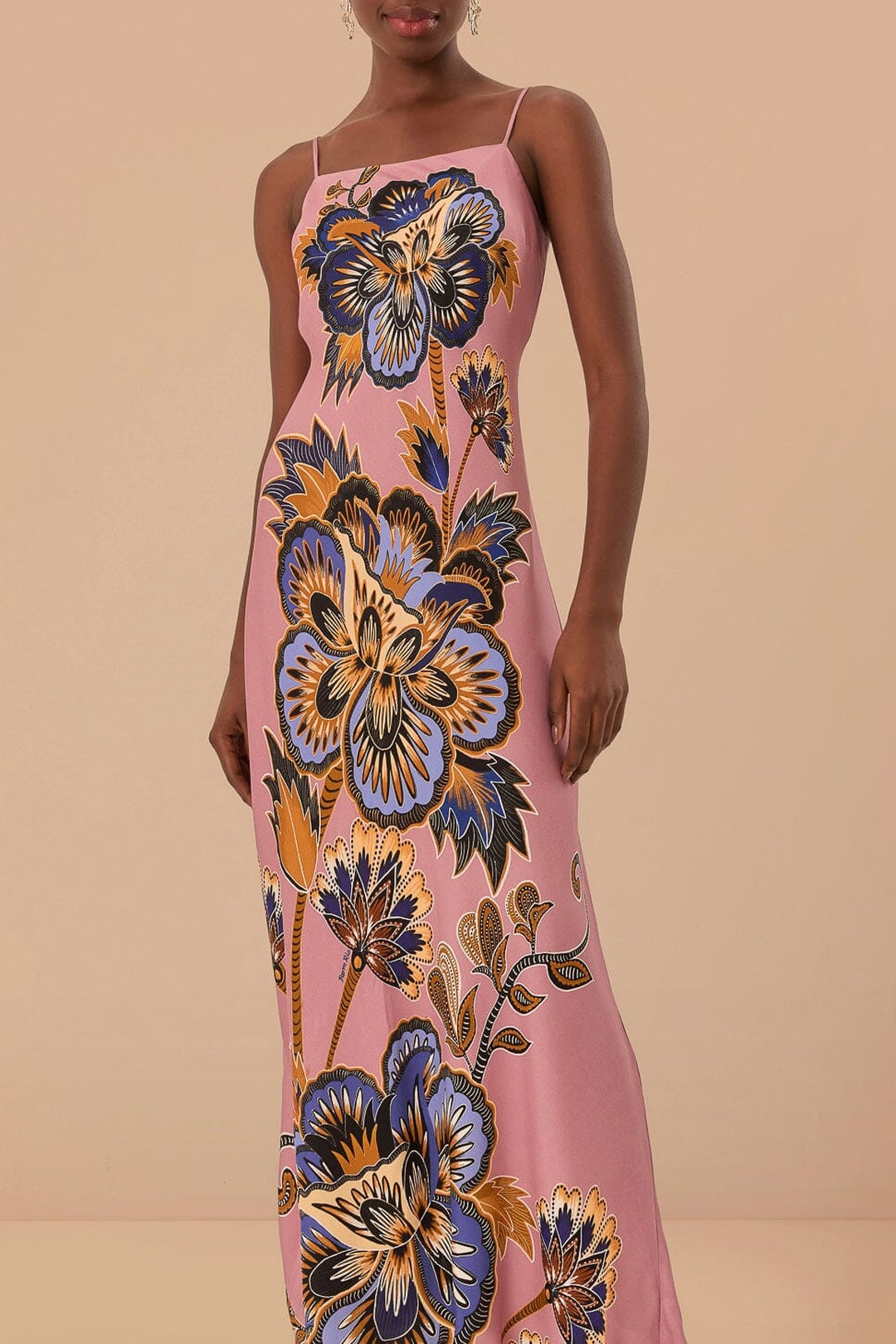 Robe longue à fleurs - Rose