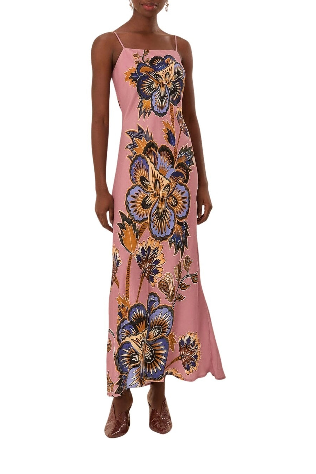 Robe longue à fleurs - Rose