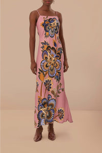 Robe longue à fleurs - Rose