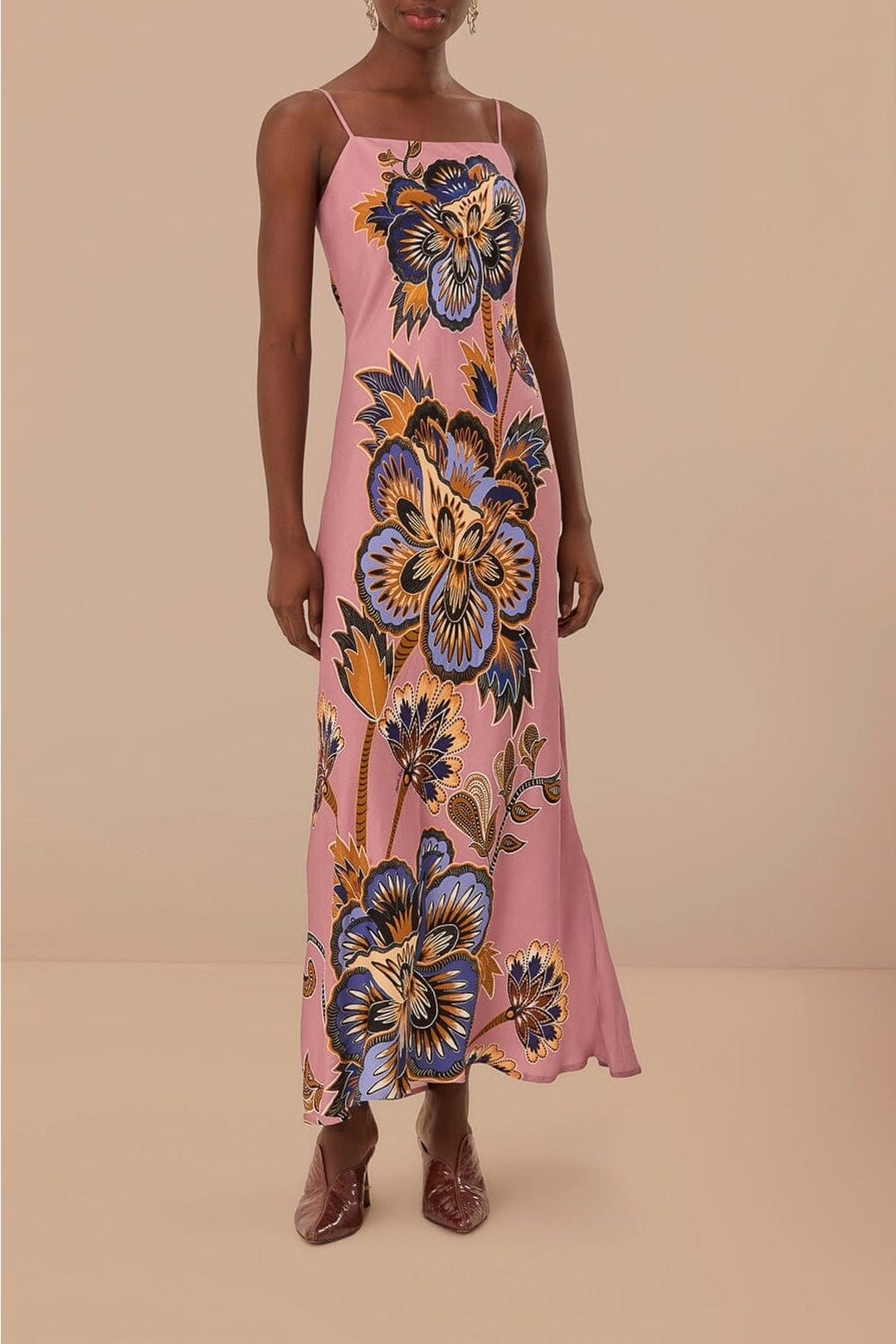 Robe longue à fleurs - Rose