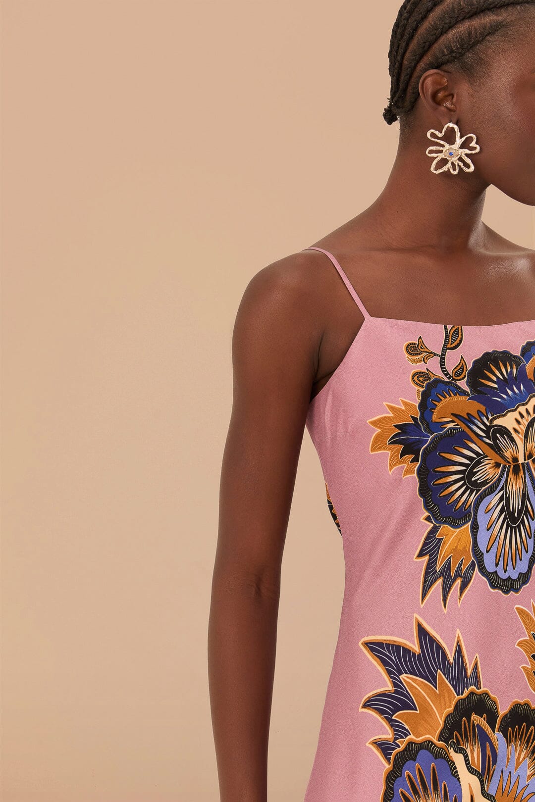 Robe longue à fleurs - Rose