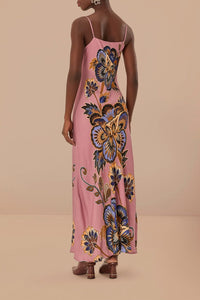 Robe longue à fleurs - Rose