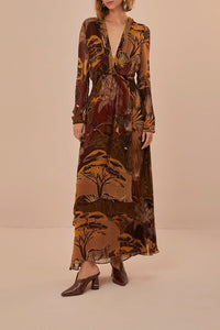 Robe longue Savana Dream - Marron