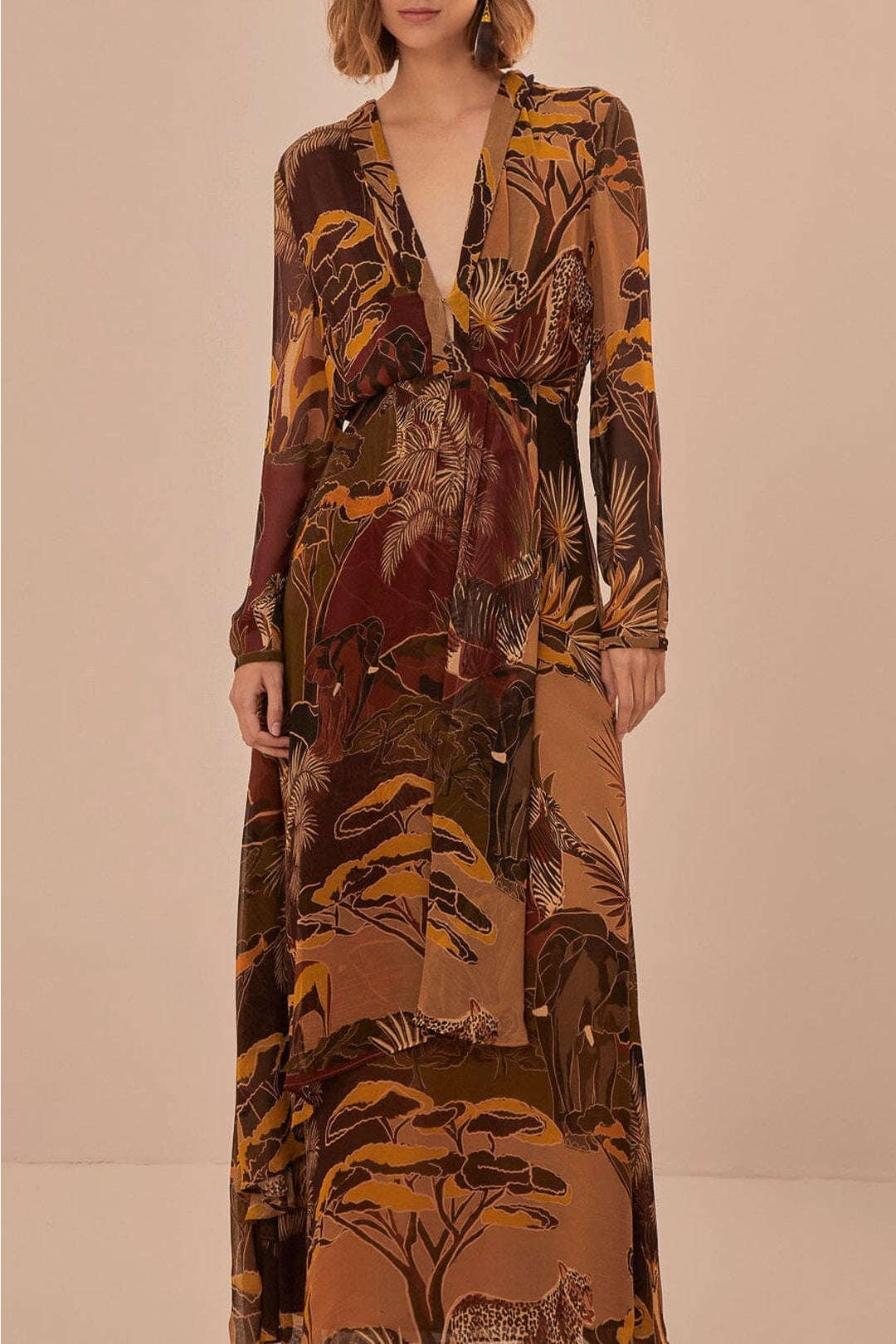 Robe longue Savana Dream - Marron