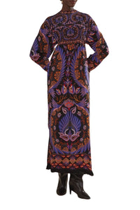 Robe longue Heart Forest - Bordeaux