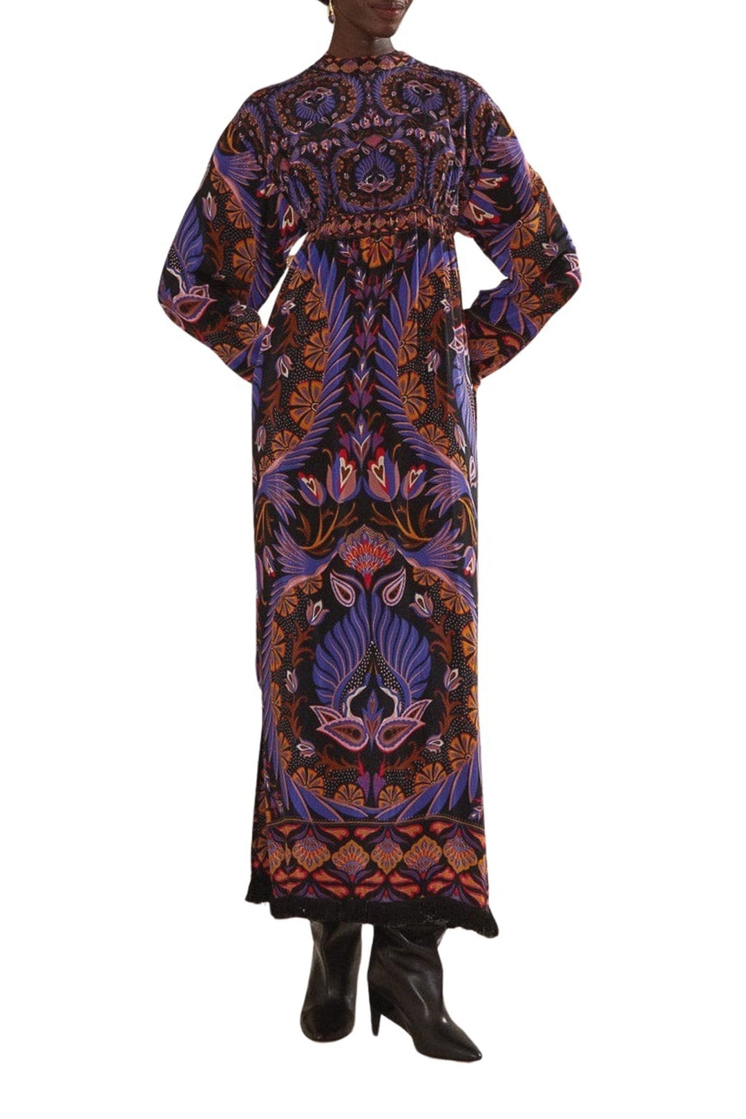 Robe longue Heart Forest - Bordeaux