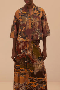 Blouse utilitaire Savana Dream en coton - Marron