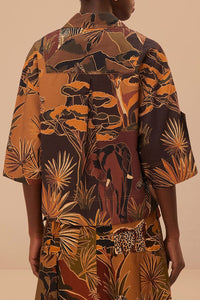 Blouse utilitaire Savana Dream en coton - Marron