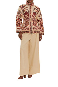 Doudoune réversible Toucans Scarf - Rouge & beige
