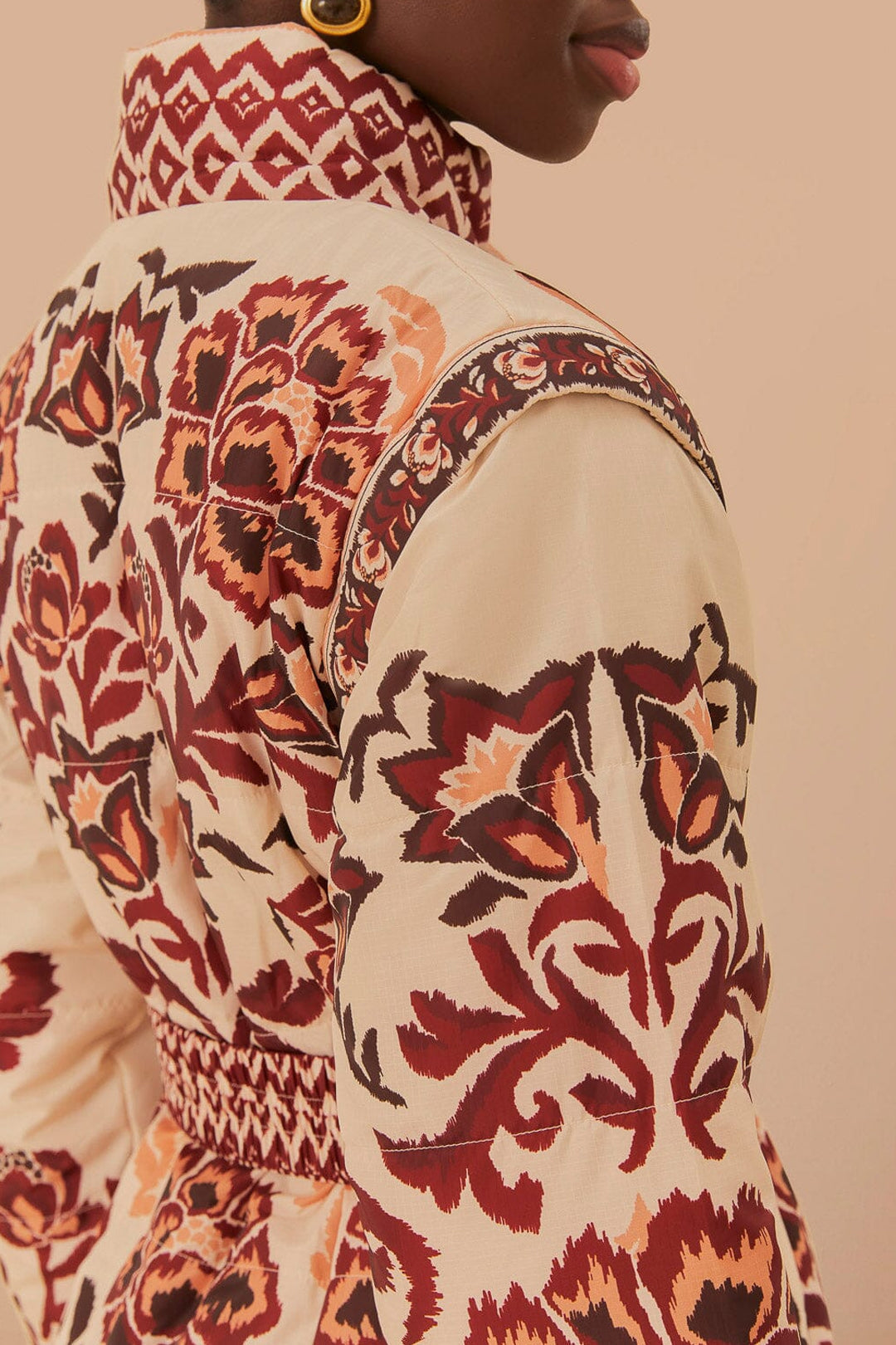 Doudoune réversible Toucans Scarf - Rouge & beige