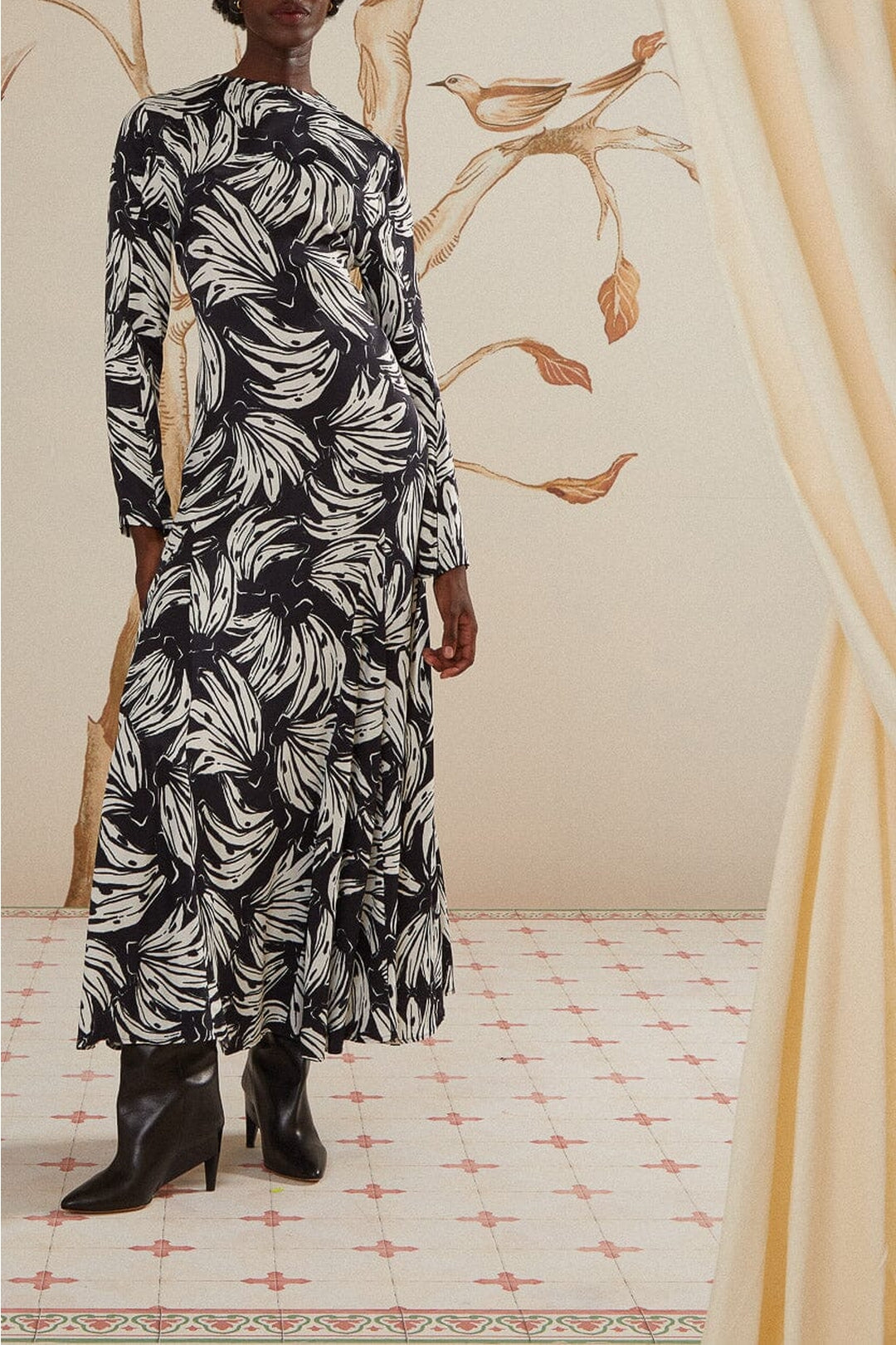 Robe longue Bossa Banana - Noir