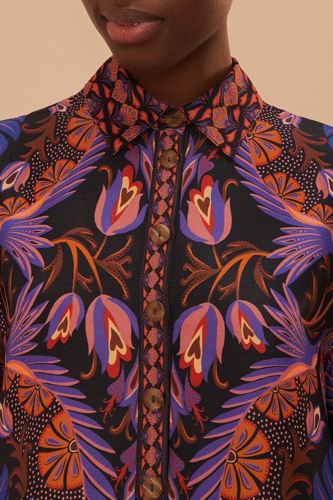 Chemise Heart Forest à motif - Multicolor