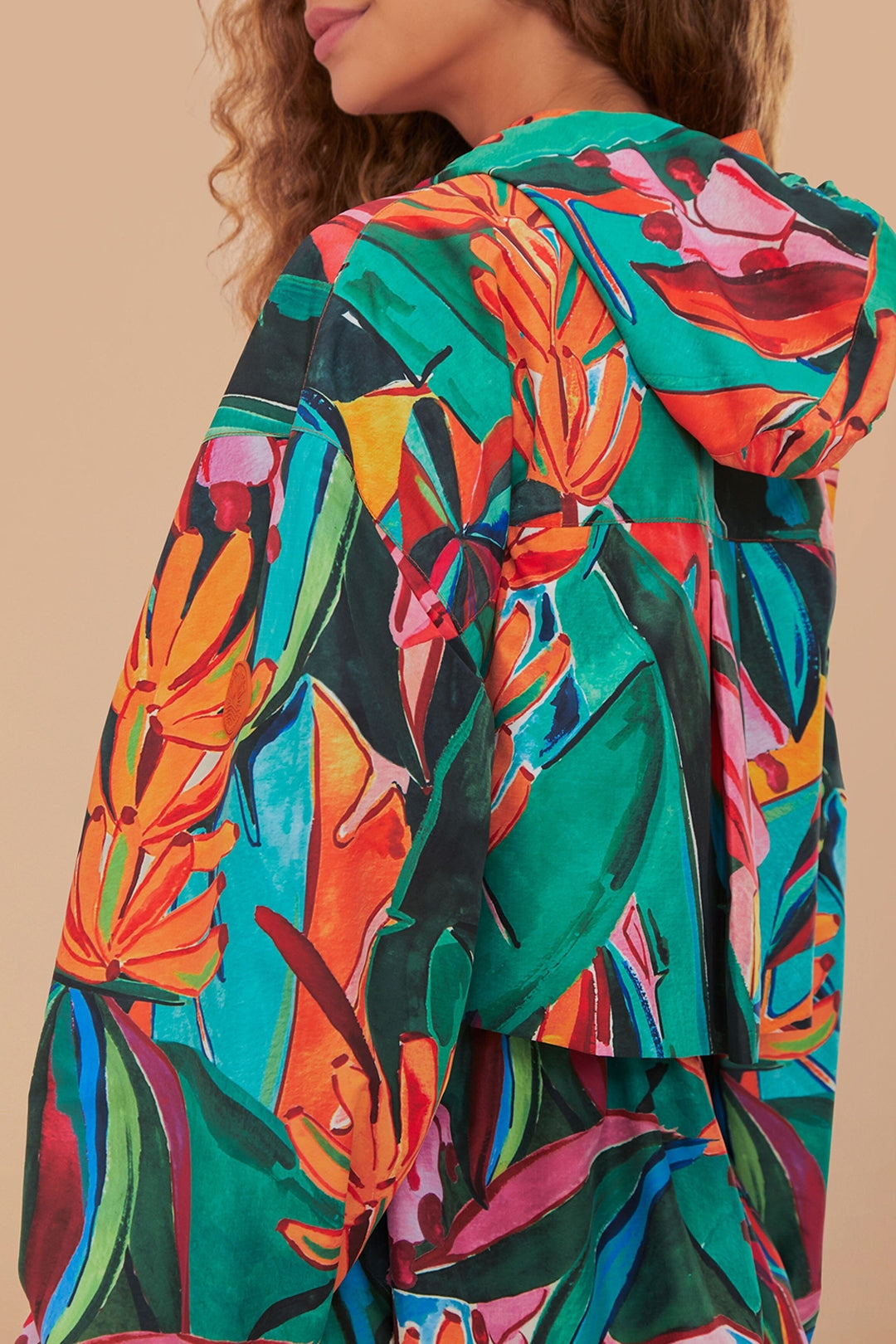 Imperméable long à motif Banana Leaves - Multicolore