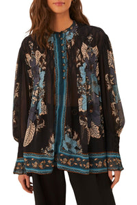 Blouse Blossom Tapestry - Bleu
